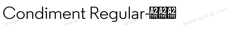 Condiment Regular字体转换